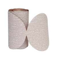 NORTON: 6 PAPER PSA DISC ROLLS,  120 GRIT, A/O